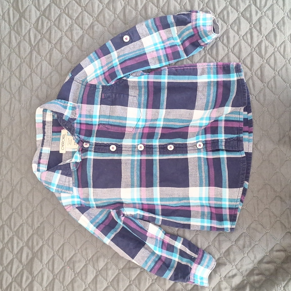 Cherokee , Checkered Toddler Shirt, Size 24m